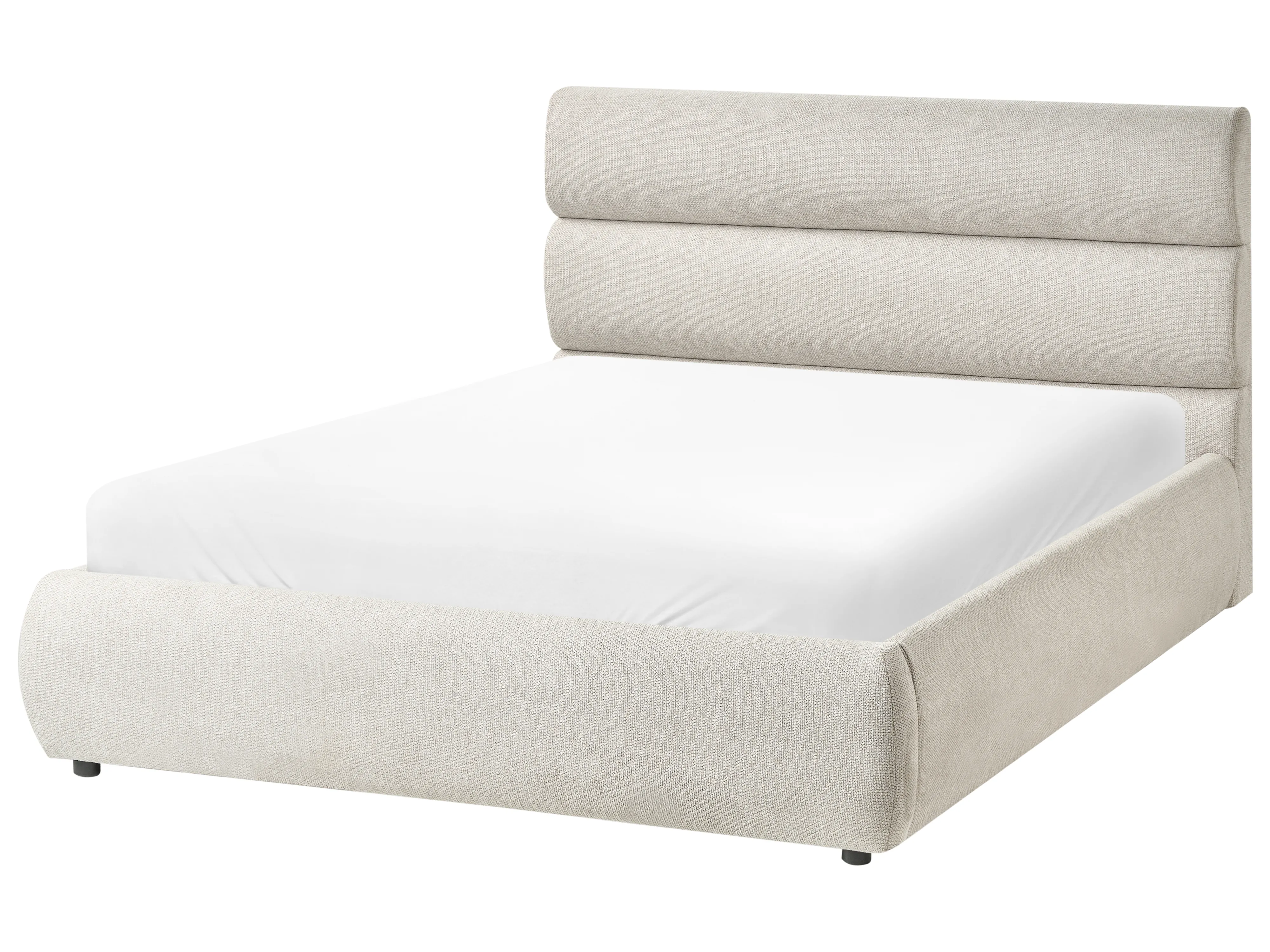 Bed met opbergruimte Kunstlinnen BONIFACIO 140 x 200 cm Grijs