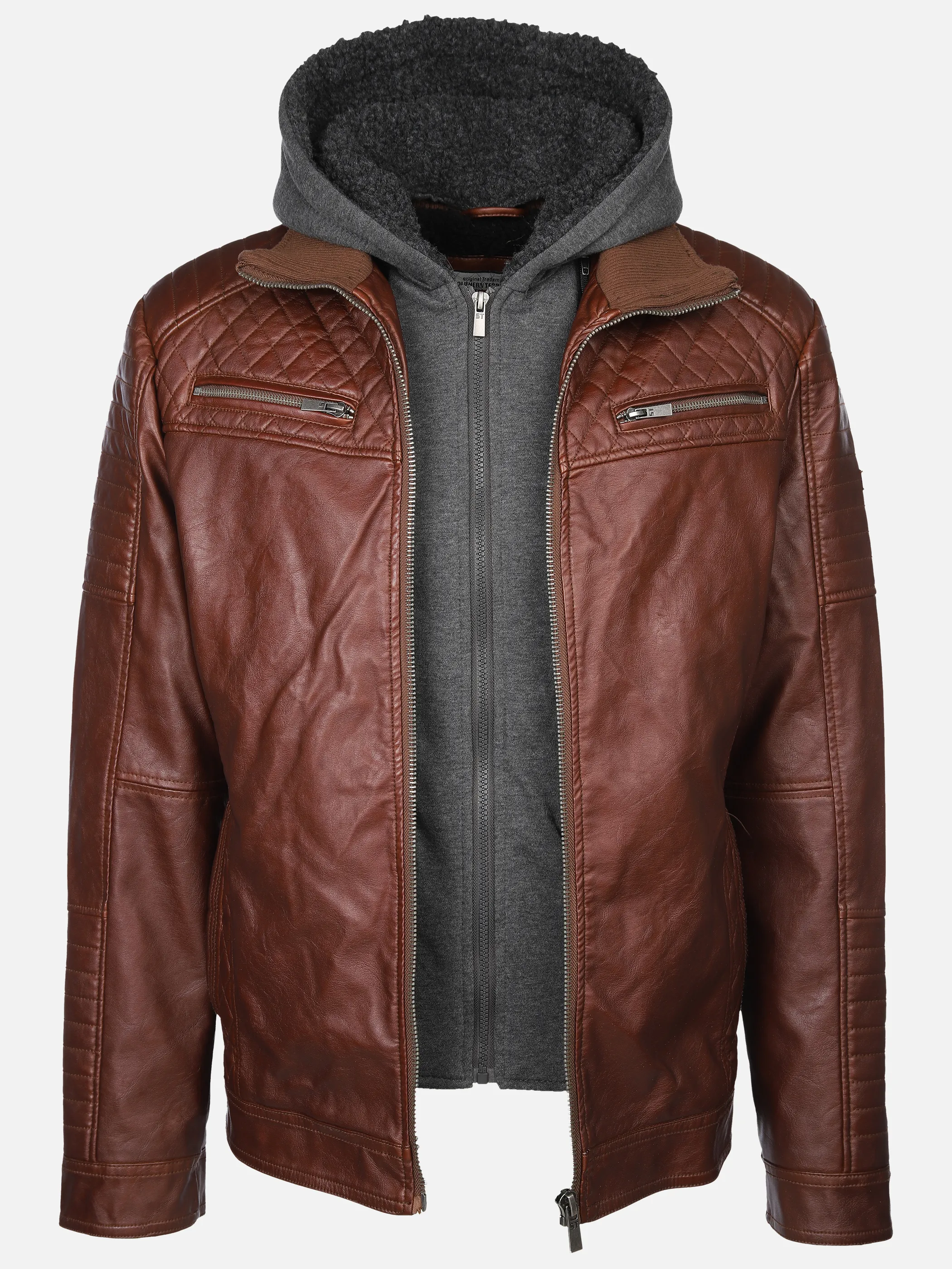 Herren Bikerjacke 2in1 mit Kapuze