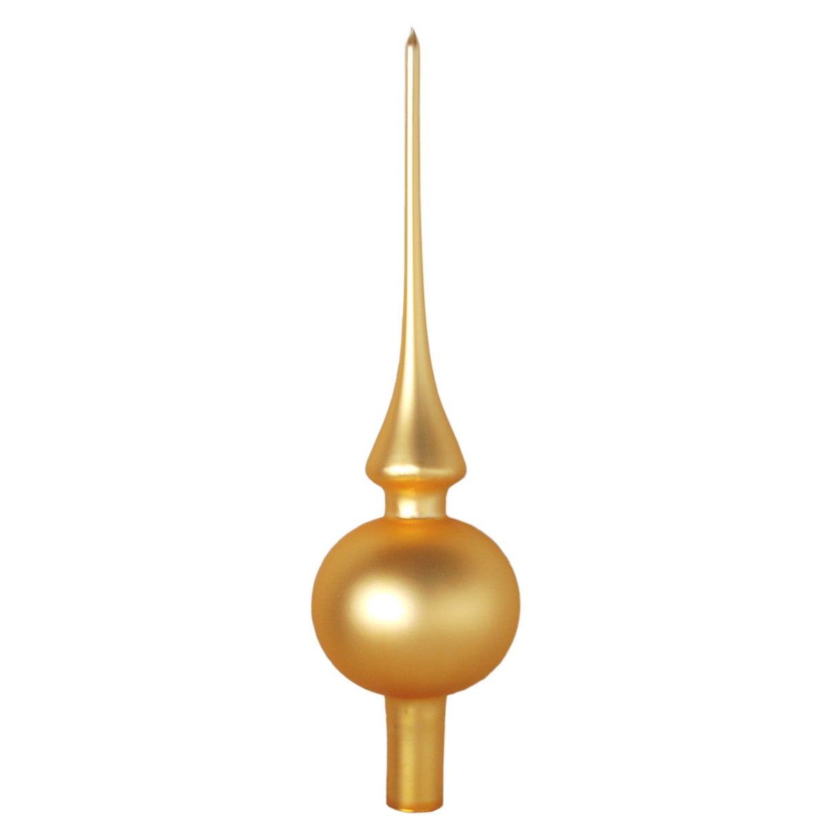 Glazen kerstversiering, mat goud, 26 cm (handbeschilderd), 1 stuk, Kerstballen, Kerstboomversiering, Kerstboomornamenten