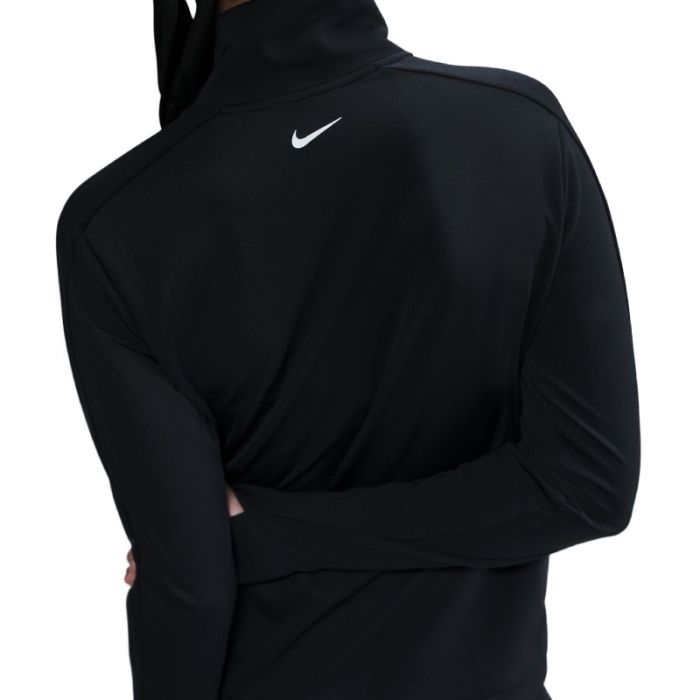 Nike Dame Mellemlag Swoosh Half Zip Long Sleeve Midlayer Sort