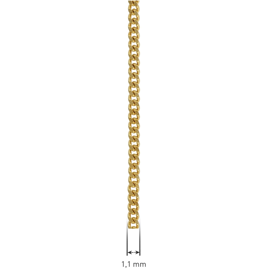 trendor Feine Panzerkette für Kinder 333 Gold (8 Karat) 1,1 mm gold