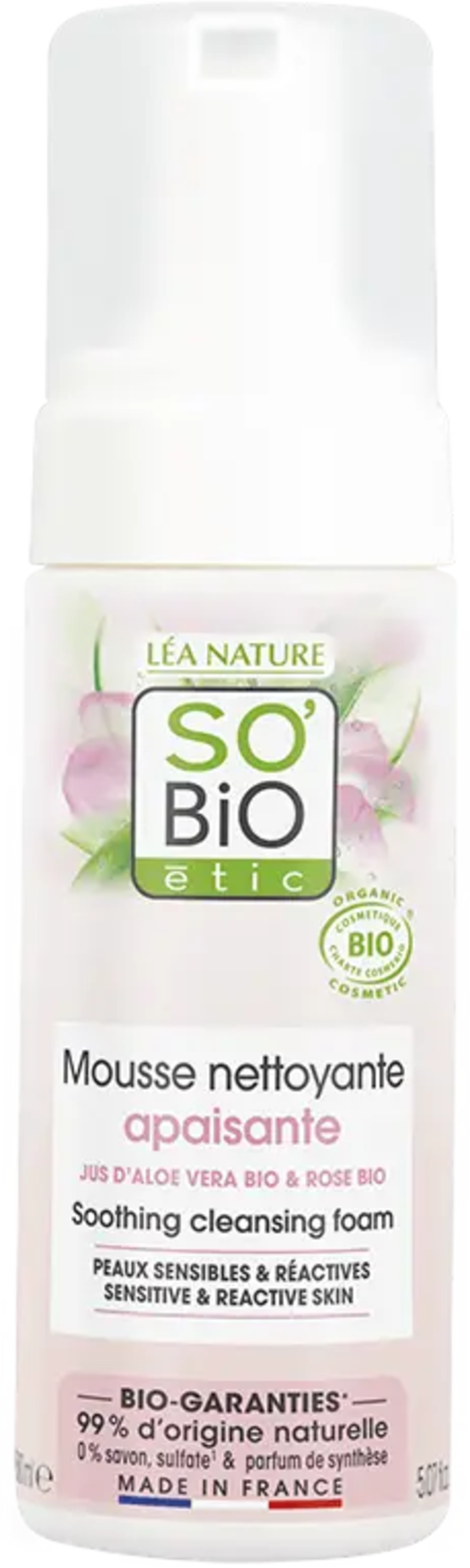 LÉA NATURE SO BiO étic  Beruhigendes Reinigungsmousse, 150 ml