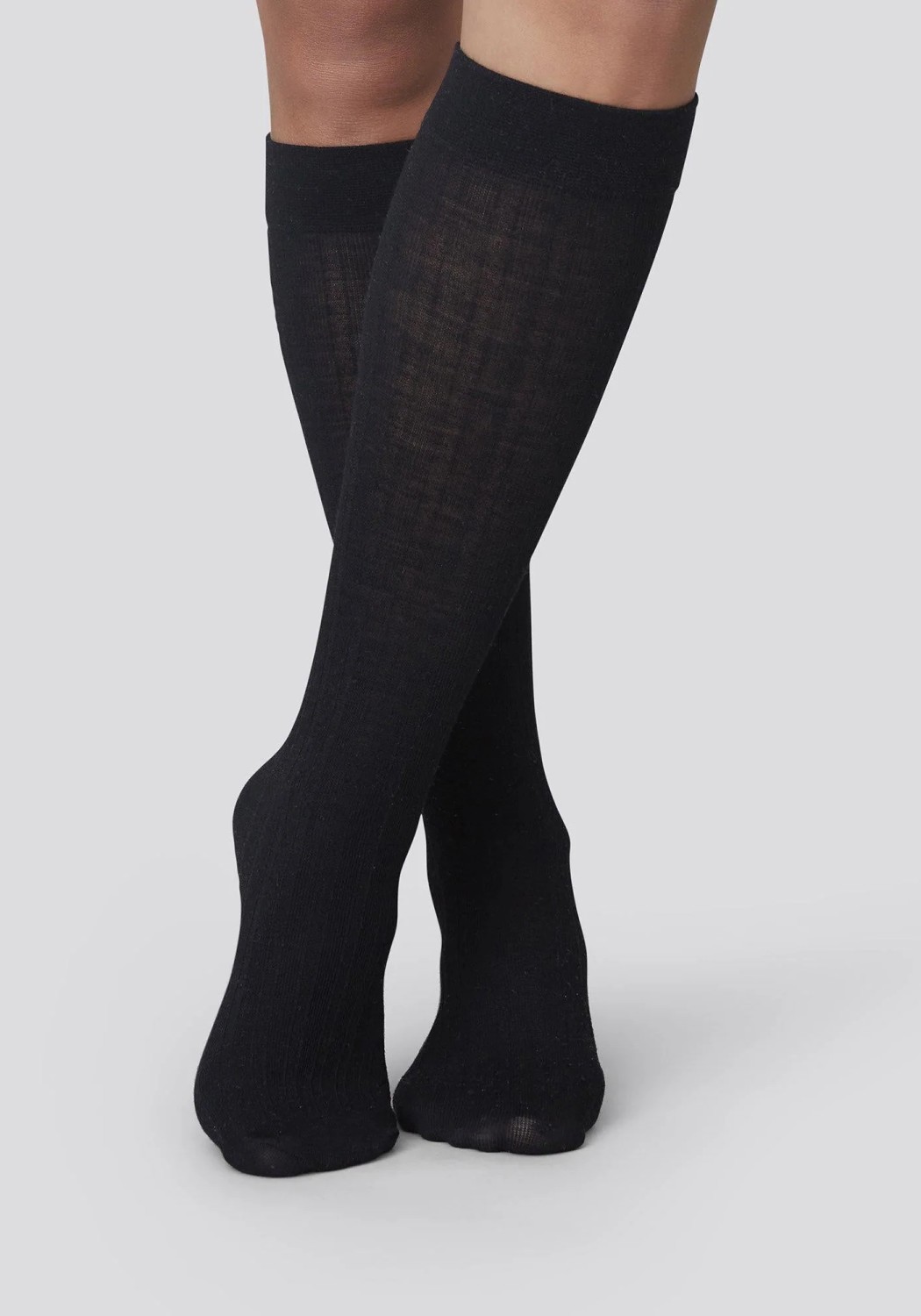 Swedish Stockings Kniestrümpfe Freja Knee-High Black