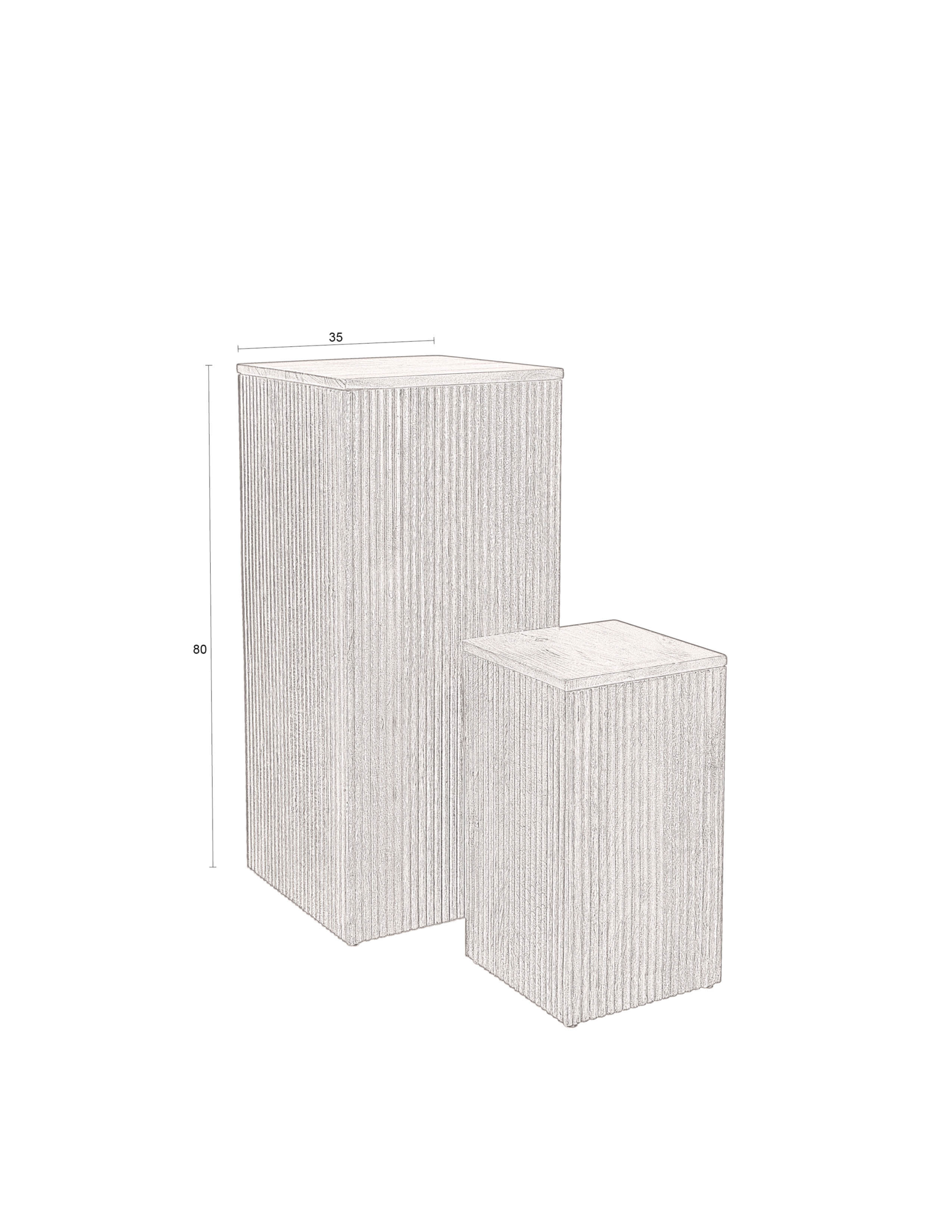 Plantenstandaard Ribble - set van 2