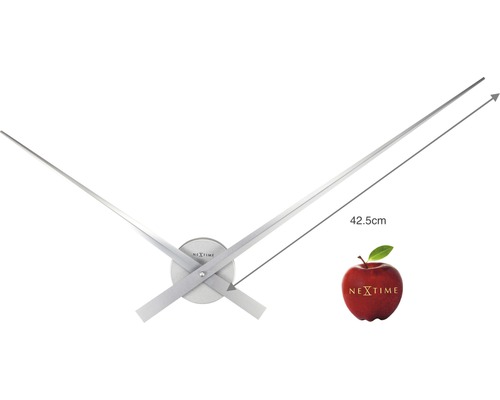 Wandklok Handen zilver Ø 85 cm