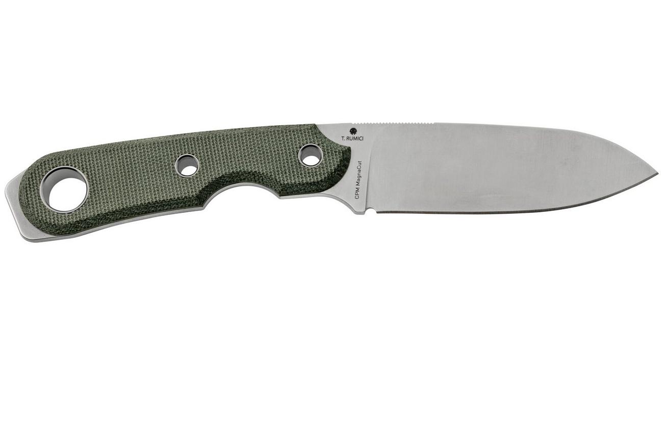 Viper Basic 3 VT4034CB MagnaCut Spear Point Satin, Black Canvas Micarta, vaststaand mes