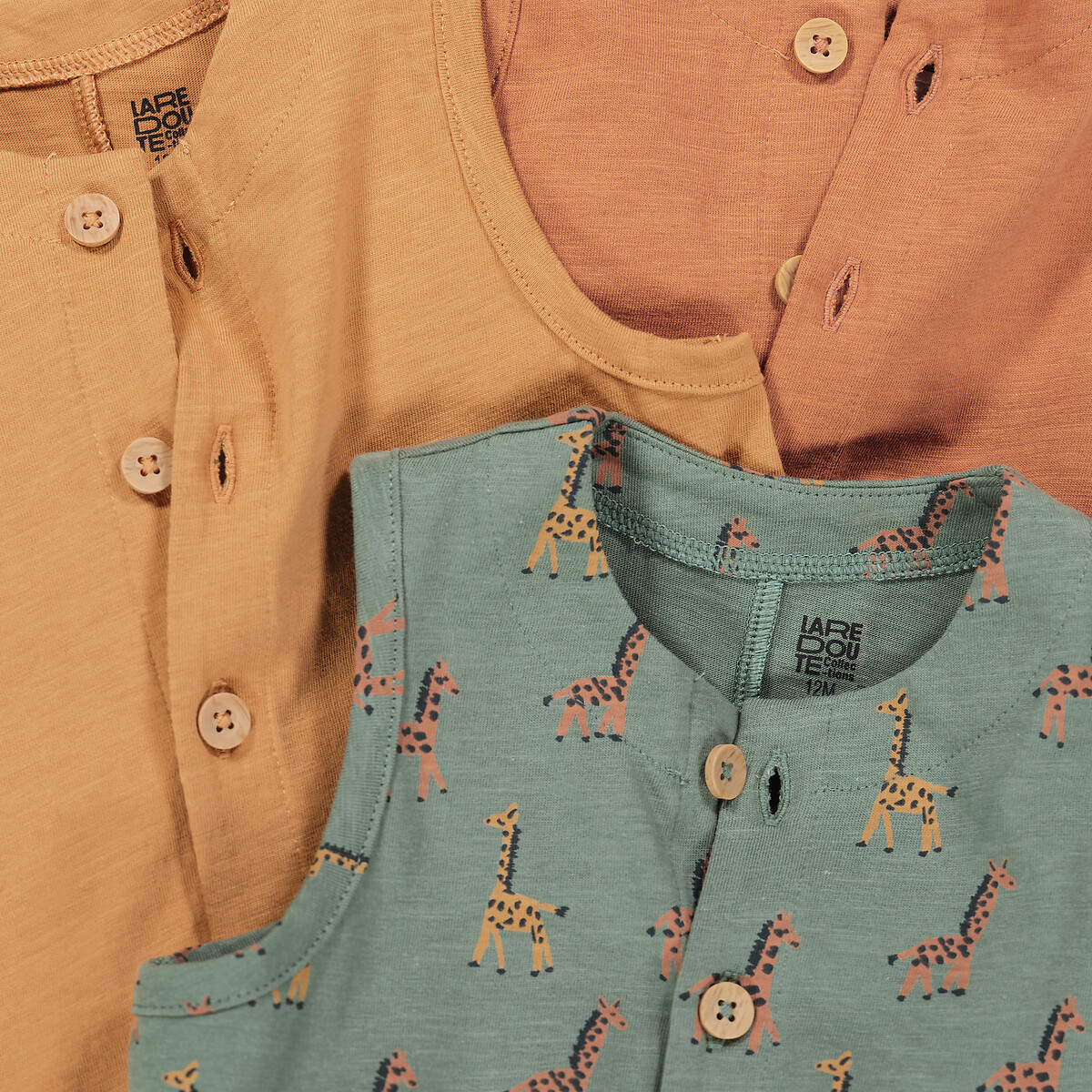 COLEÇÃO LA REDOUTE<br>Conjunto de 3 pacotes combinados de roupas curtas