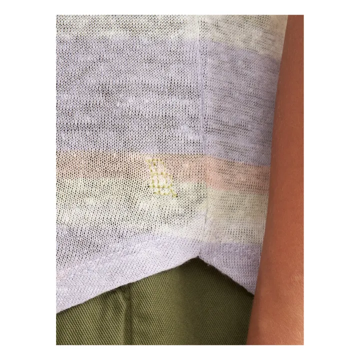 Bellerose T-shirt Seas Rayures Lin - Collection Femme | Lavande