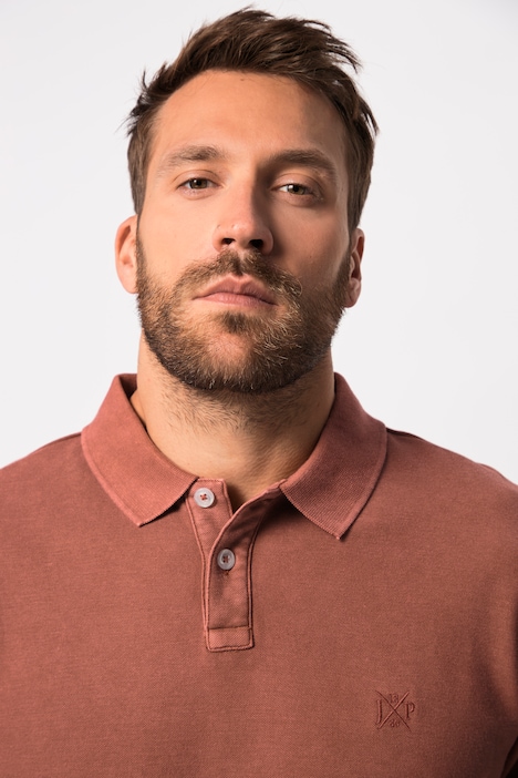 Poloshirt, Piqué, Vintage Waschung, Halbarm