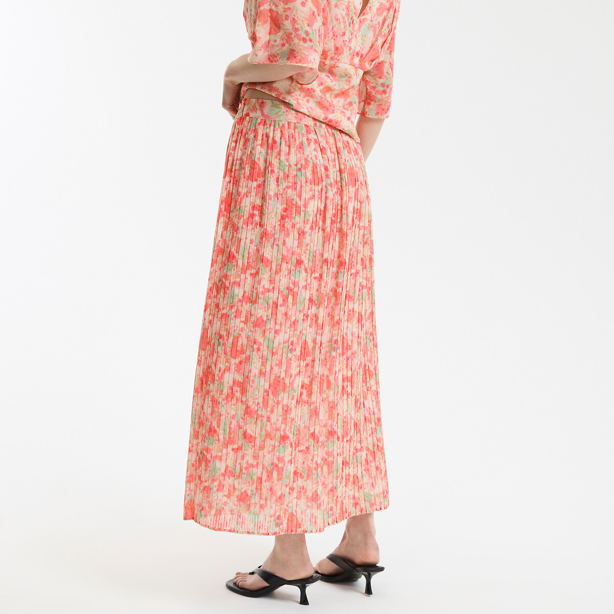 COLEÇÕES LA REDOUTE<br>Saia longa plissada, estampada