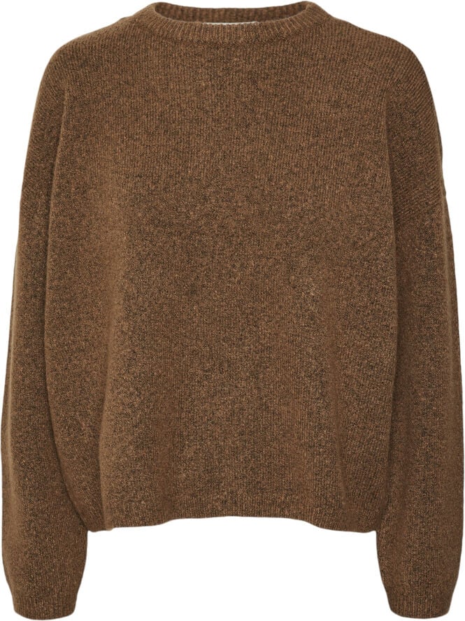 Vero Moda VMGEMMA LS O-NECK KNIT VMA NOOS Bison