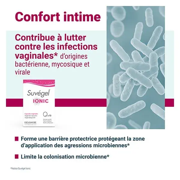 Densmore Suvégel Ionic - Infecções vaginais - 10 cápsulas vaginais