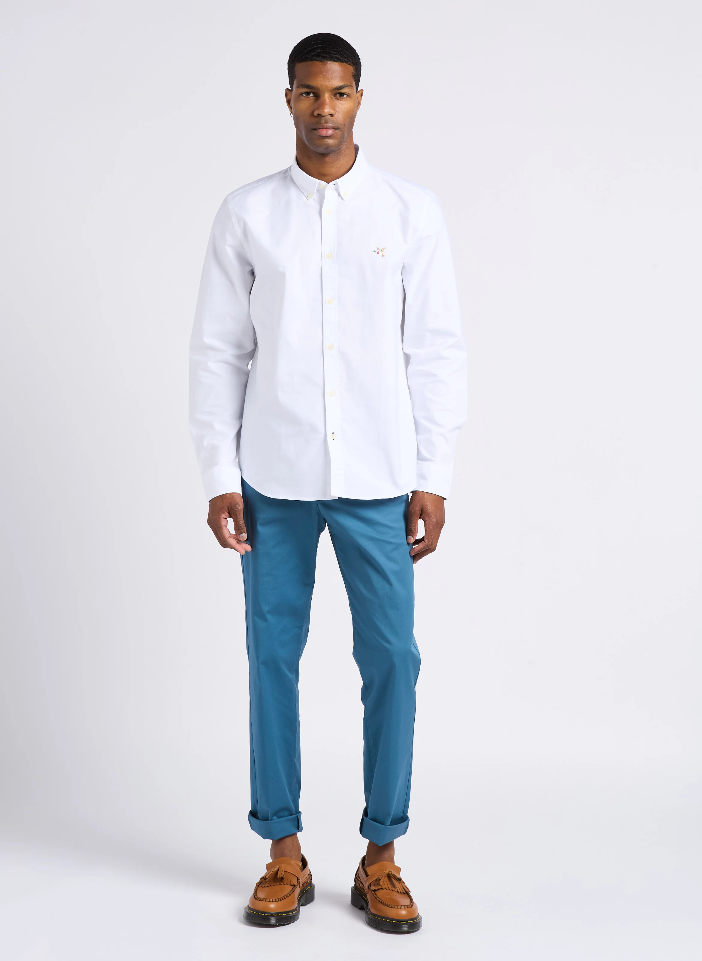 OXFORD TOGS - Chemise droite col classique| Blanc