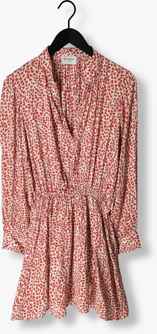 EST\\'SEVEN rode est'seven mini jurk est&rsquo;journee dress bambu