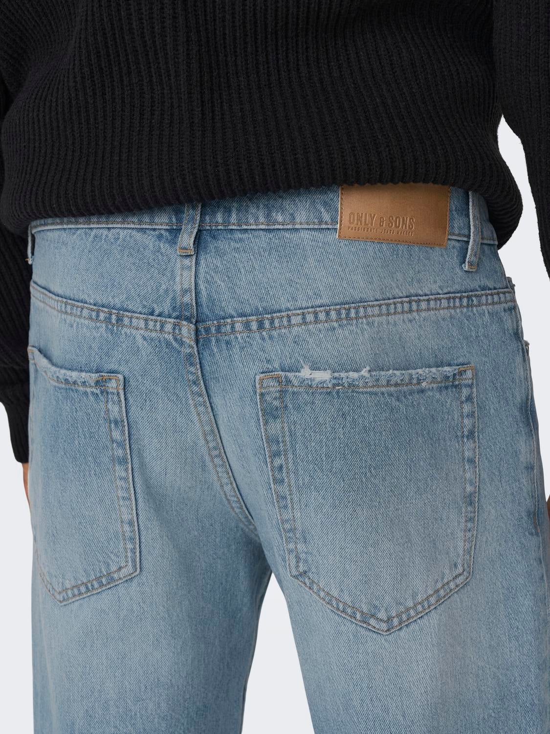 ONSEDGE Mid Rise Gerade geschnitten Jeans Light Blue Denim