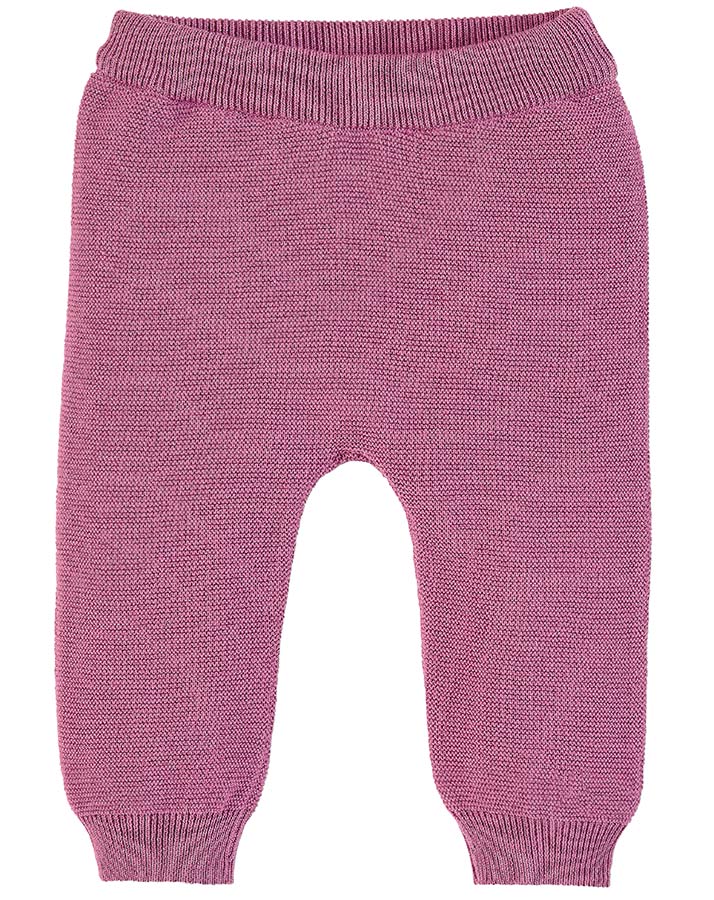 Strick-Hose HERZ in helllila