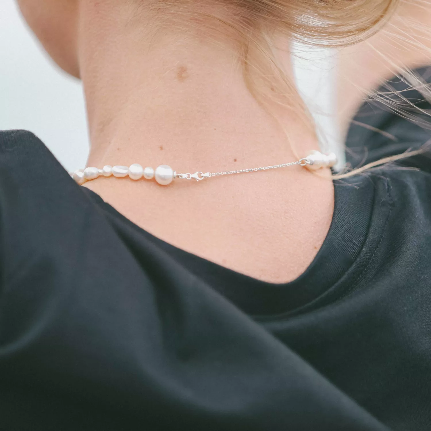 IX Studios Ocean Pearl Halskæde 22 kt. Sølv DMM0334SL