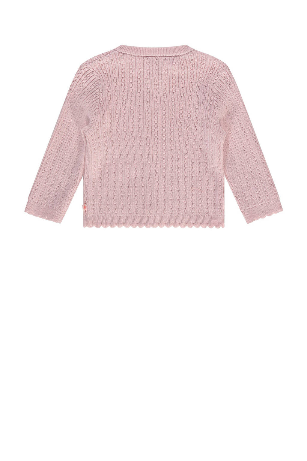 Babyface baby fijngebreid vest roze