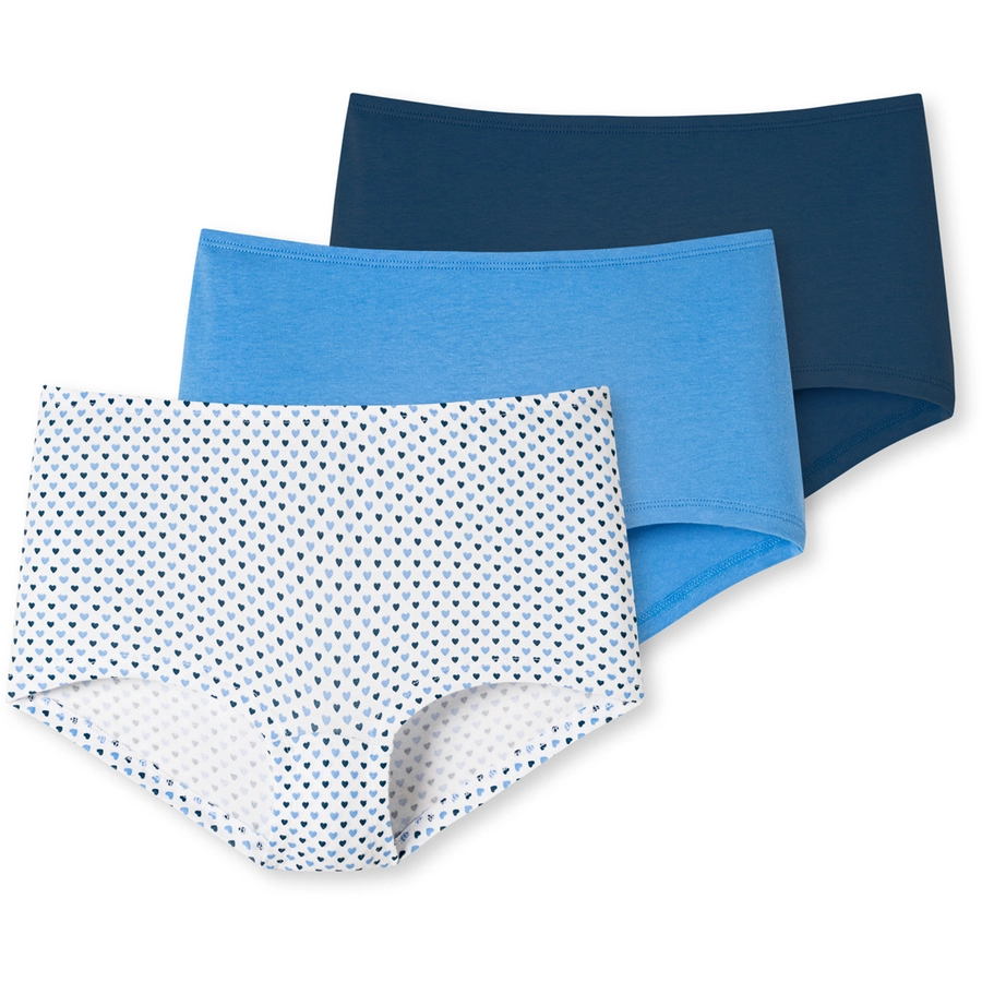 Schiesser Panty 955 Organic Cotton weiß, blau, nachtblau