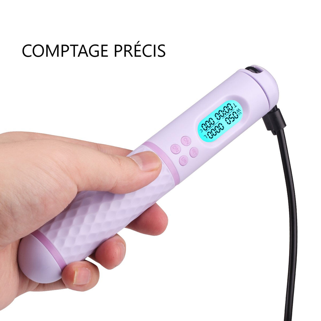 Onamaste Corde à sauter Sans Fil Digital violette