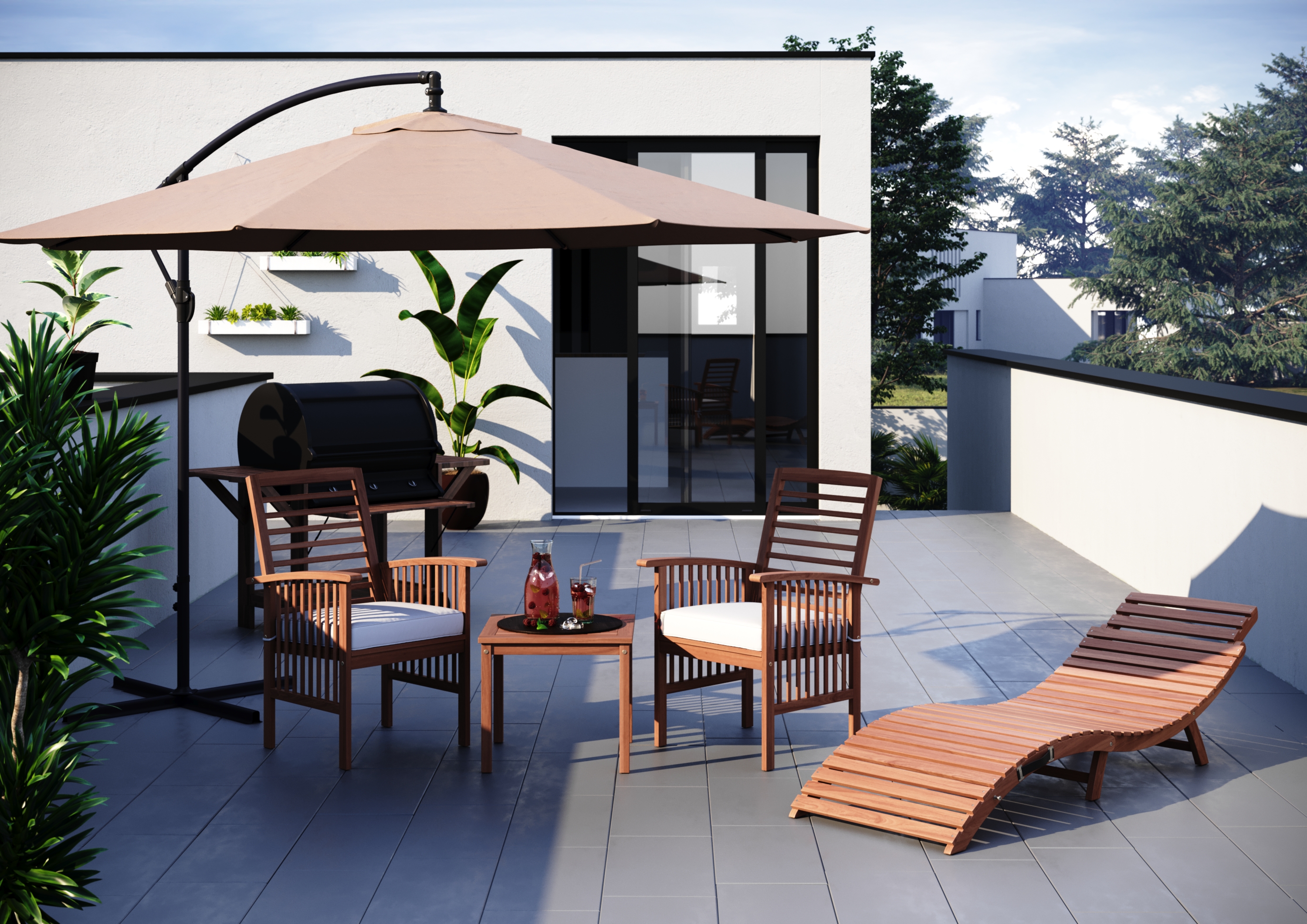 Sonnenliege Holz ALMERIA klappbar