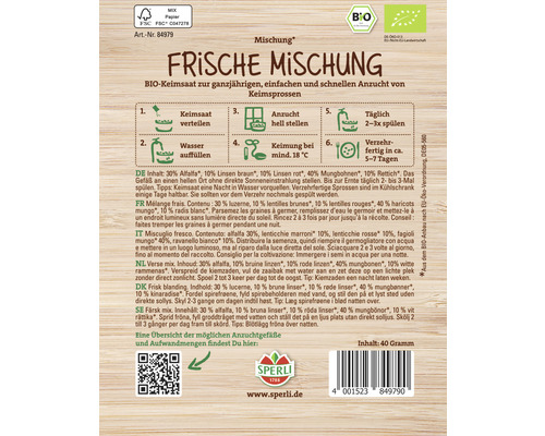 Biologische Spruiten Sperli 'Fresh Mix'