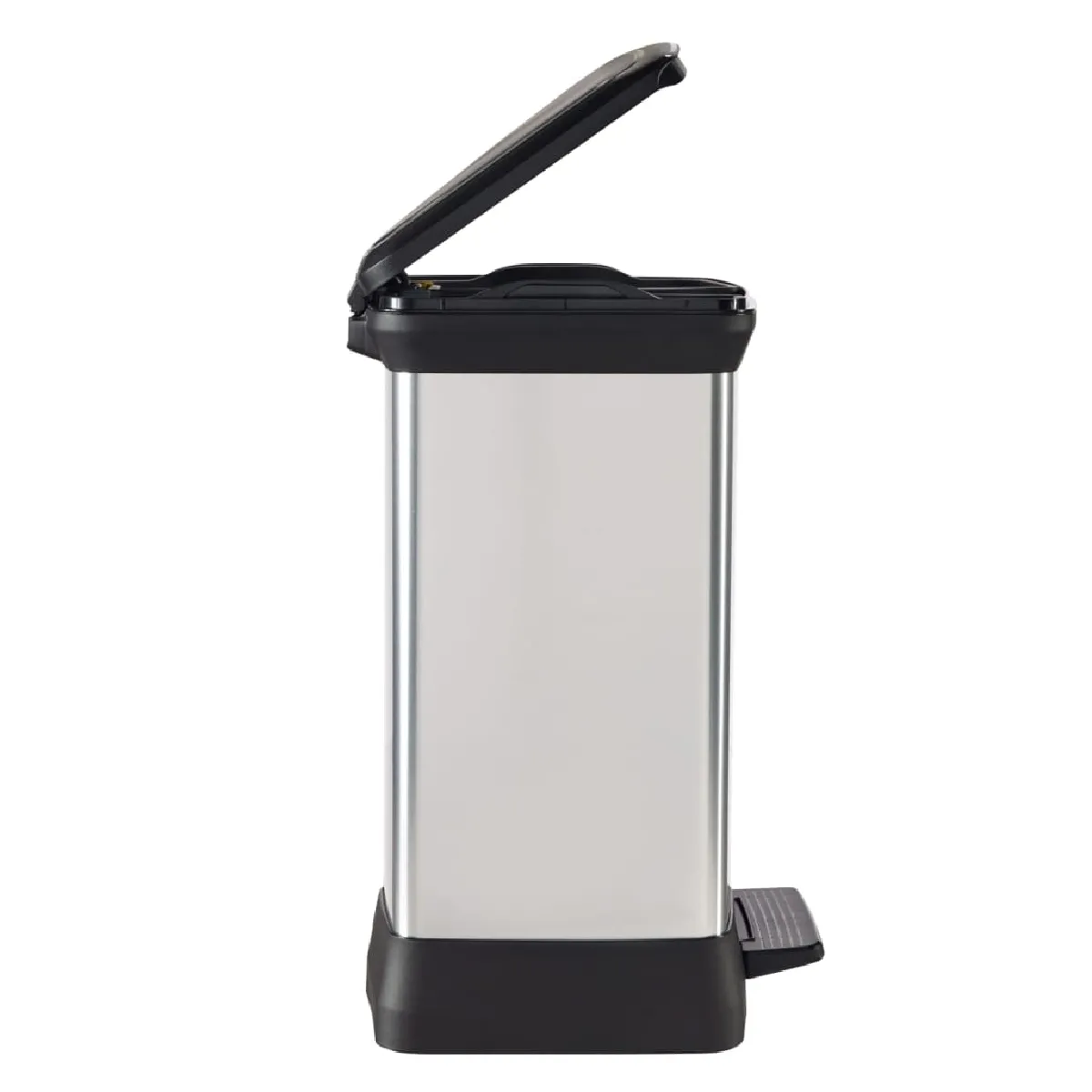 Curver Poubelle Duo à Pédale 10L+18L - Argenté