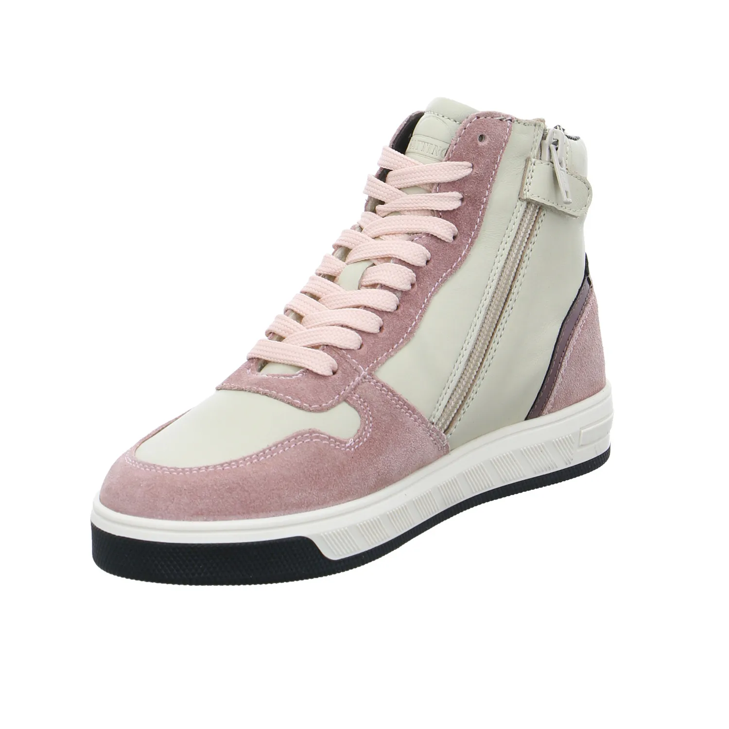 GATTINO Mädchen-Winter-Bottine Beige Leder  Sneaker High