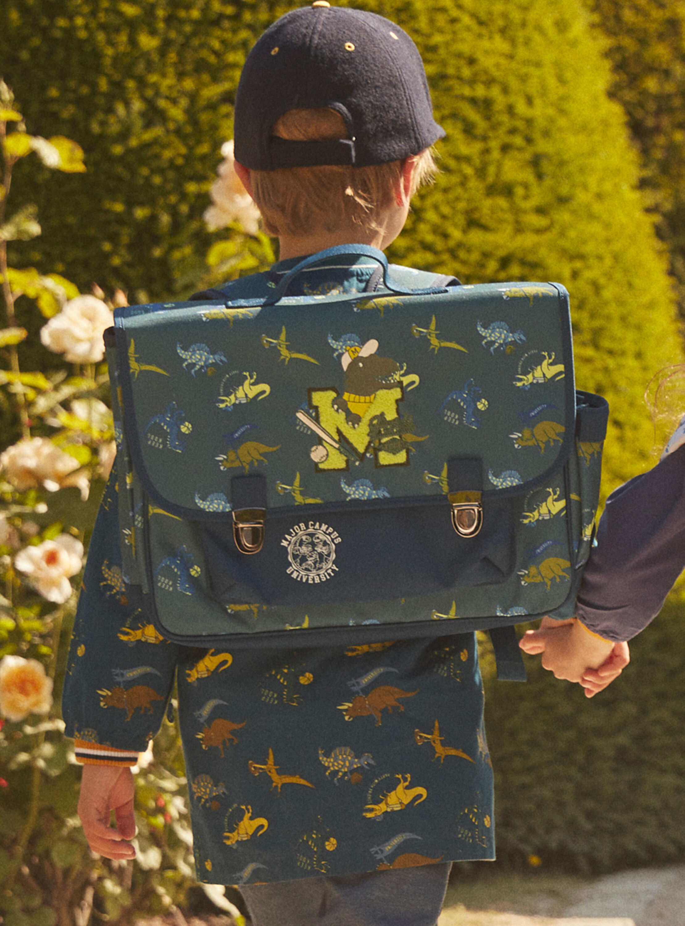Cartable en toile à imprimé dinosaures