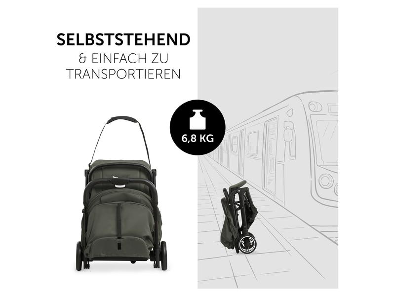 Hauck Buggy Travel N Care Dark Olive Handlicher, kompakt verstaubarer Kinderwagen