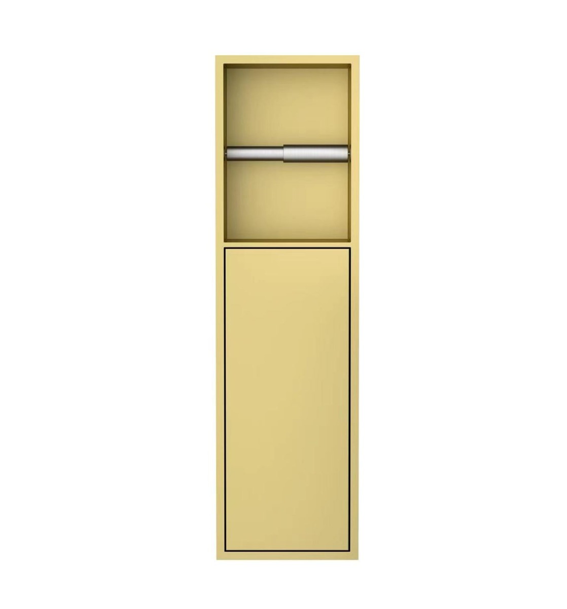 Best Design Nancy Zione inbouw toiletrolhouder met deur 60x17x12cm mat goud