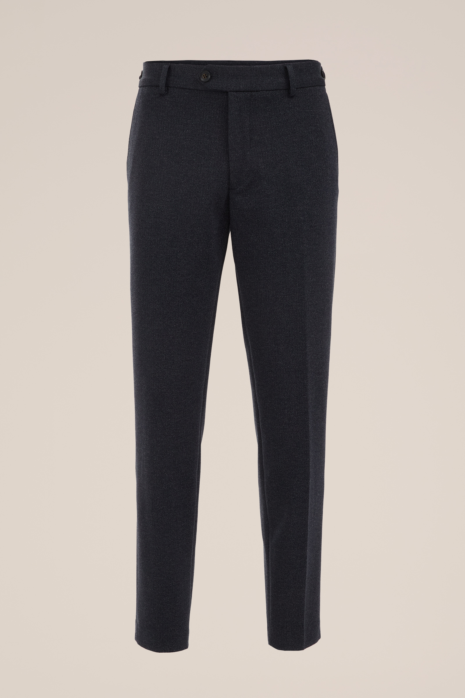 slim fit stretch pantalon met dessin WE Fashion Donkerblauw