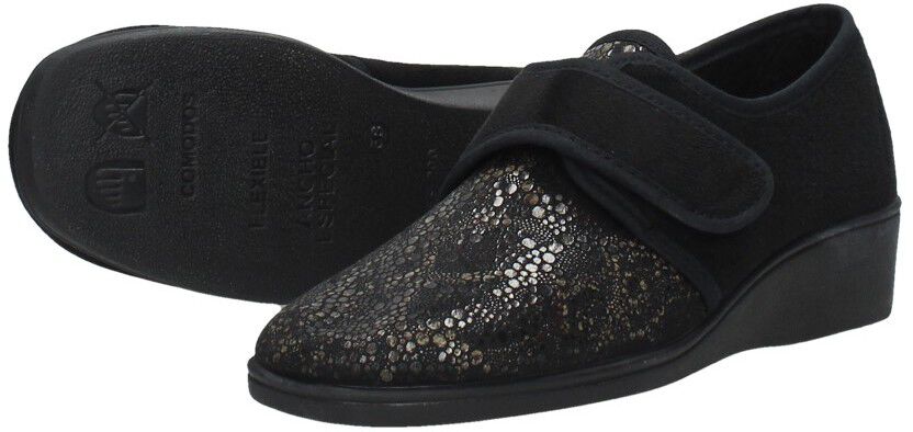 Comfort Plus Dames pantoffels zwart