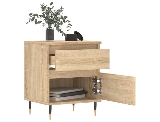 VIDAXL - Tables de chevet 2 pcs chêne sonoma 40x35x50 cm bois ingénie...