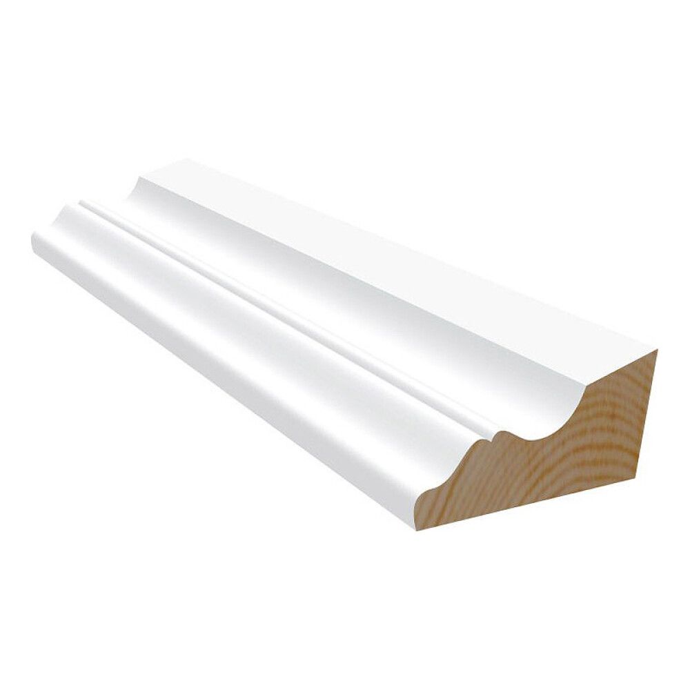 TAKLIST MOELVEN 21X44X4400MM HVIT