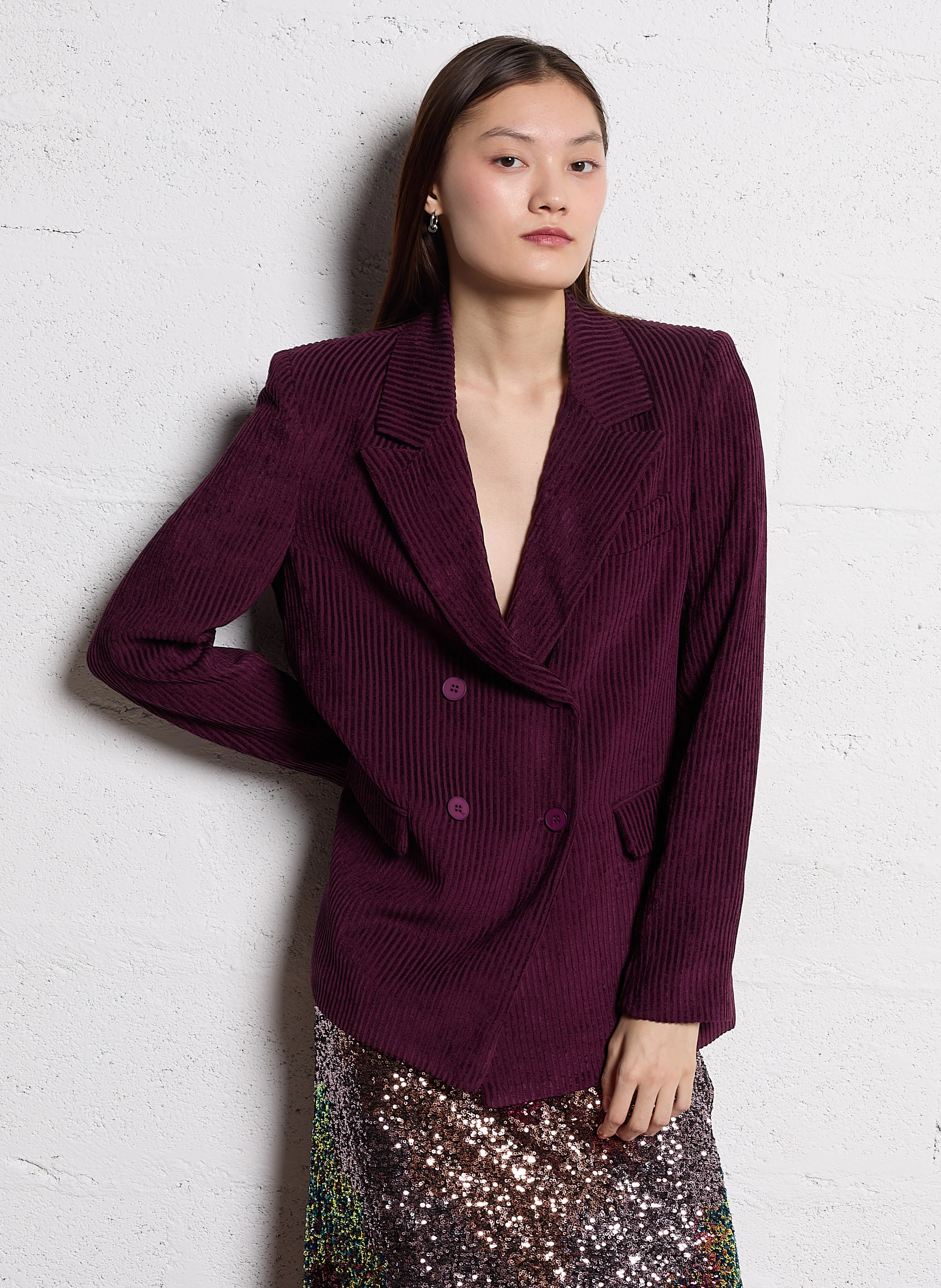 Veste de tailleur droite | Rouge
