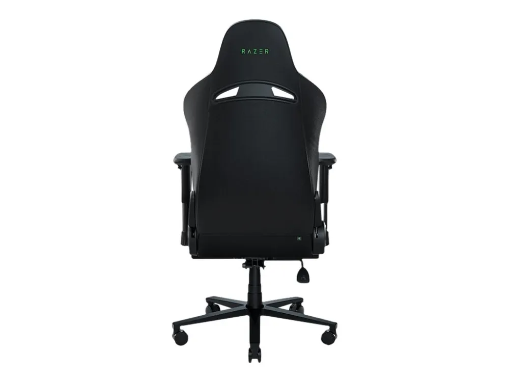 Razer Iskur X - Stol - armstøtter - T-formet - syntetisk læder, stål, elastomerisk polyuretan (EPU) - sort/grøn
