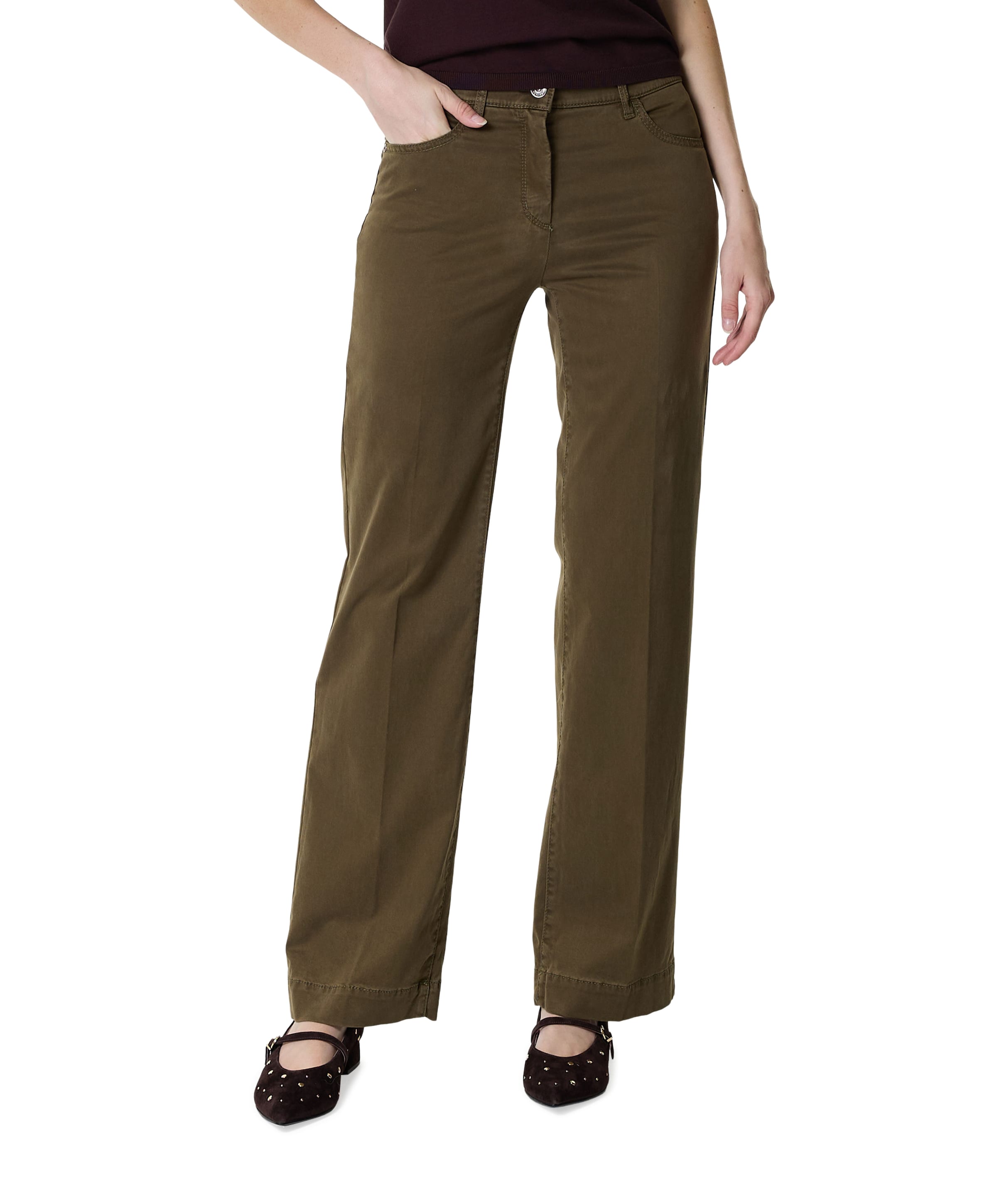 Toni Jenny Wide dames broek groen