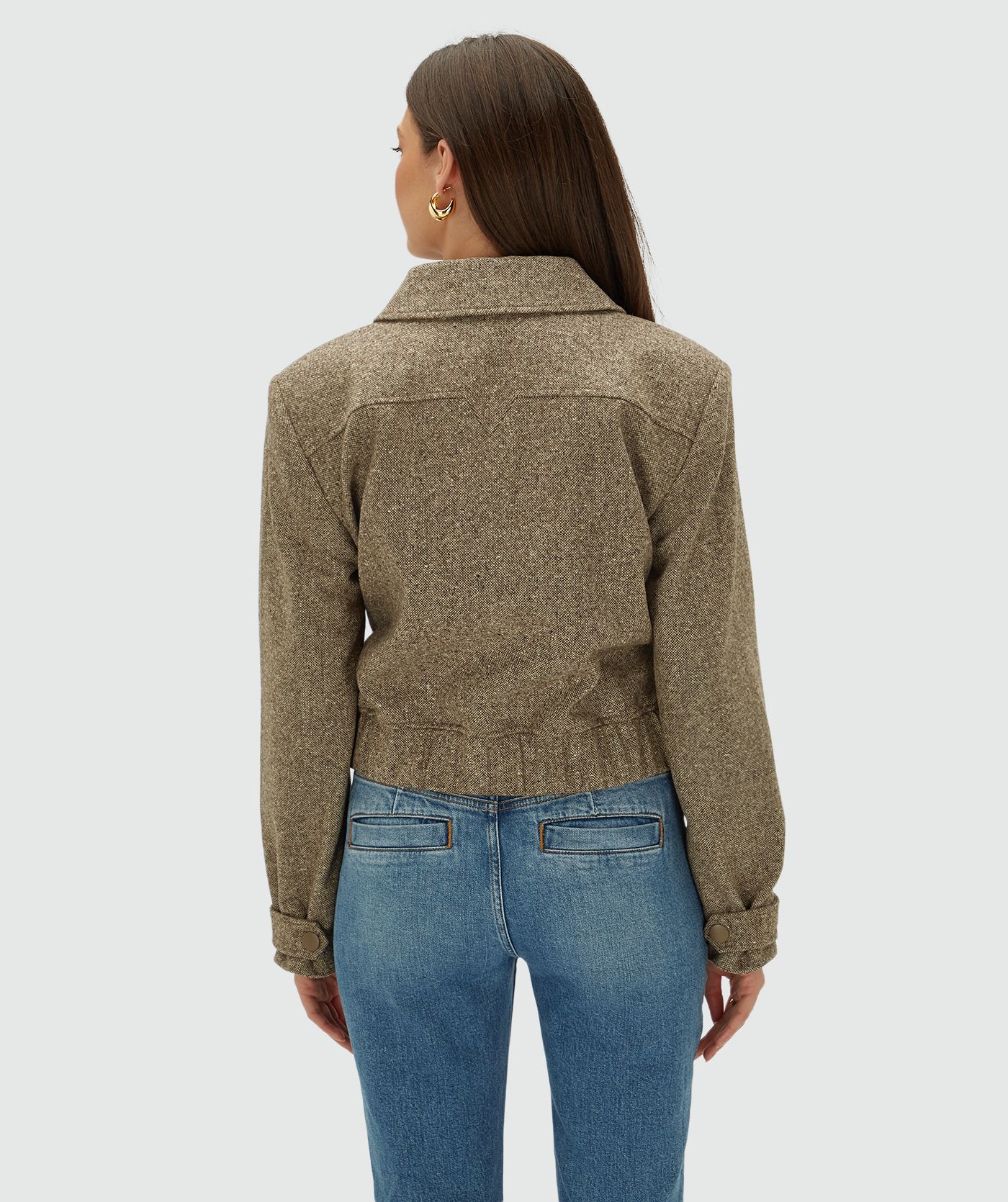 JV-PERLA oversized jacket - soft brown