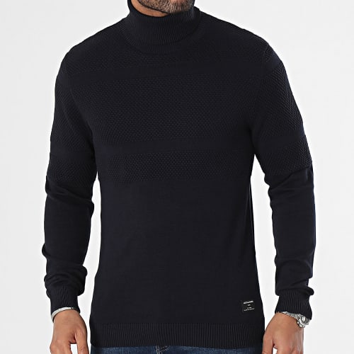 Pull Col Roulé Chris Bleu Marine