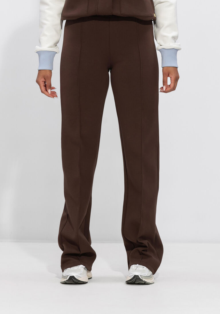 bruine house of gravity lange broeken tailored trouser