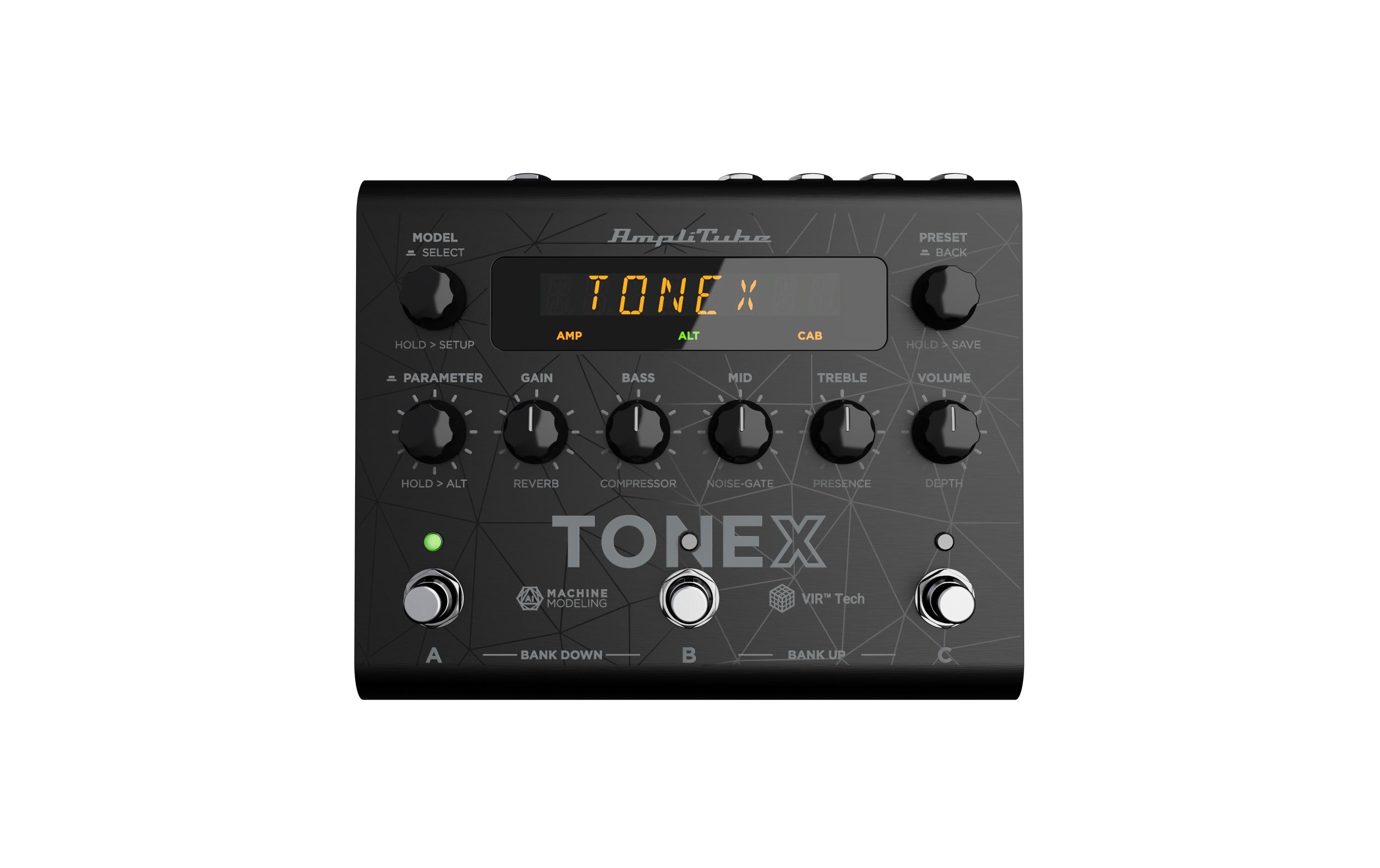 Pedal ToneX<br>KI-maschinenmodellierte Töne live auf der Bühne