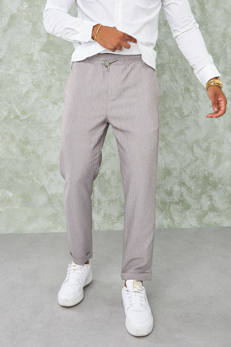 Pantalon gris uni