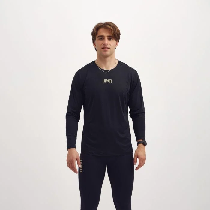 Lipati Herre Trøjer Leeward LS Tee Sort