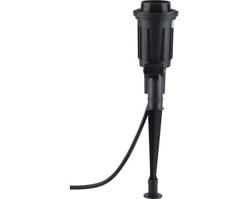 Buitenspot, één lamp, met grondpen en 1,5 m kabel, zwart