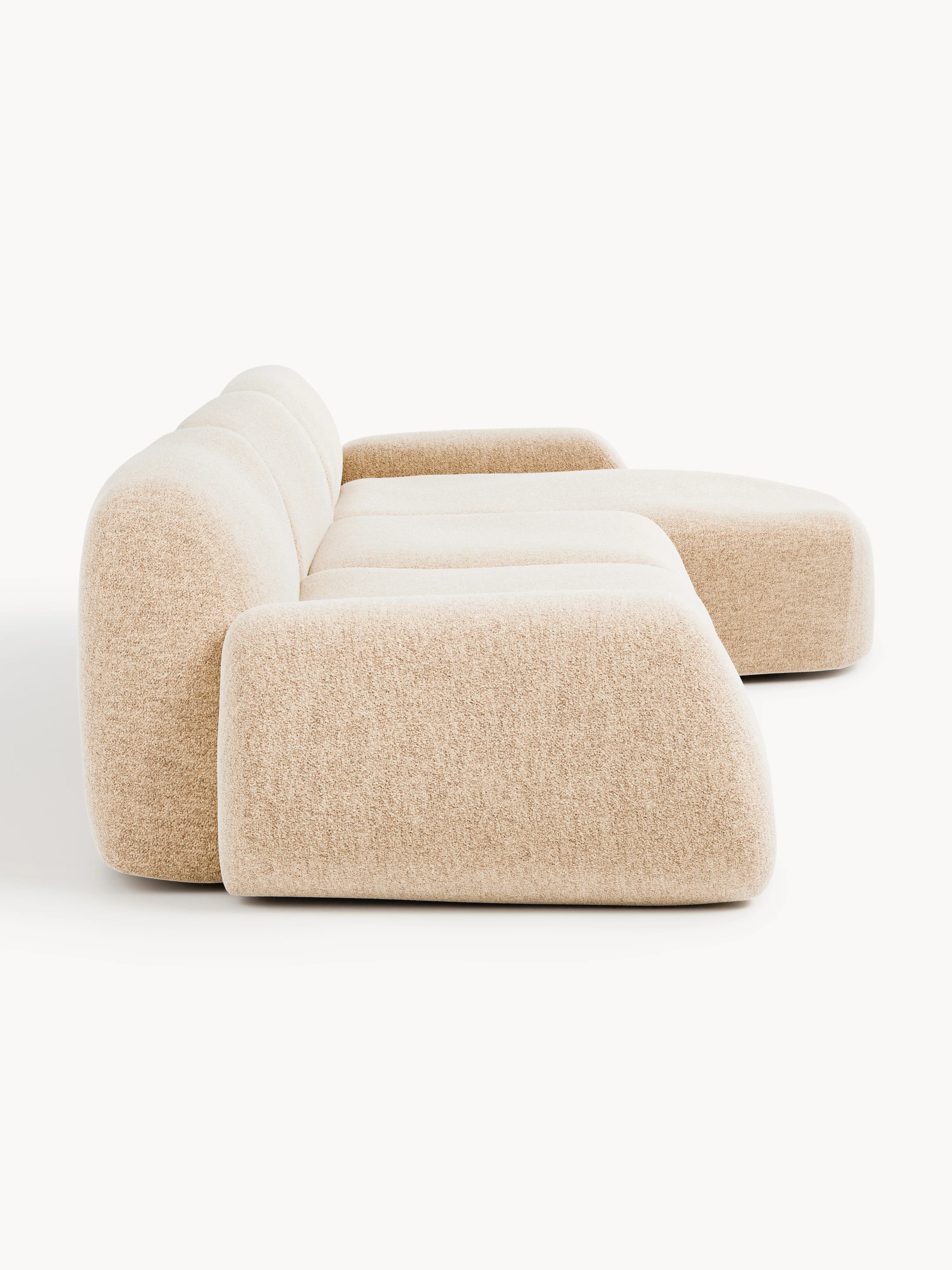 Modulaire bouclé hoekbank Wolke (4-zits)