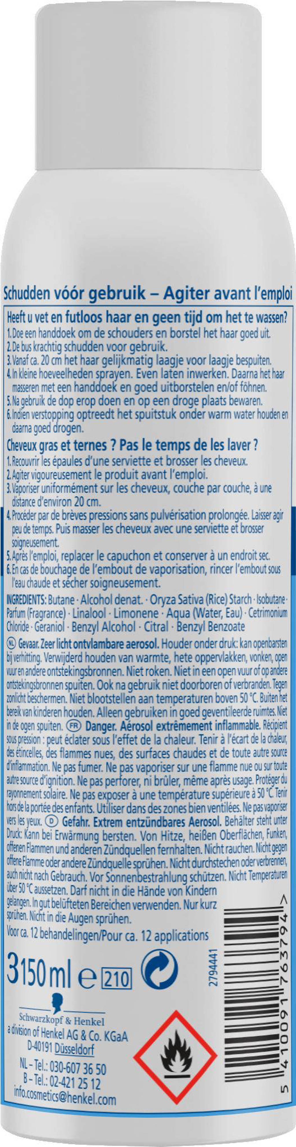 TopFresh droogshampoo - 6 x 150 ml - voordeelverpakking
