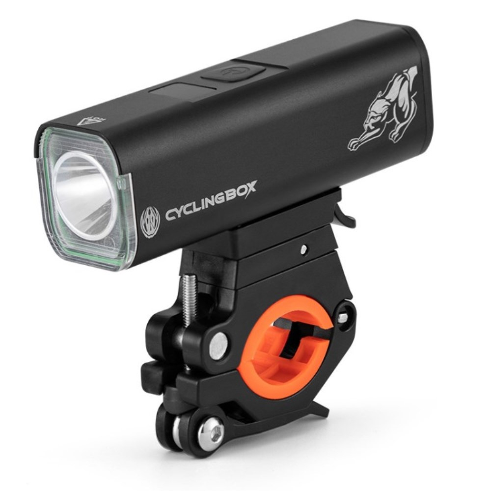 2in1 Aluminium Fahrrad LED Lampe Velo Licht / 4200mAh USB Powerbank IPX6 inkl. Lenker Halterung - Schwarz