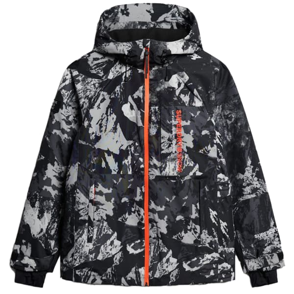 Veste de ski SUPERDRY FREESTYLE CORE JACKET VOLCANIC MOUNTAIN CAMO GREY