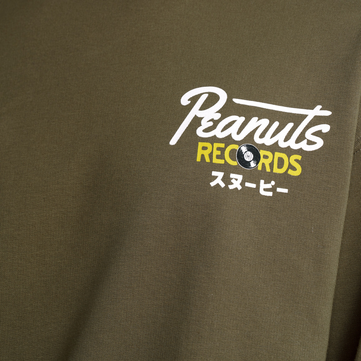 Jonas Nielsen Peanuts Sweatshirt mit Rückenprint dunkeloliv